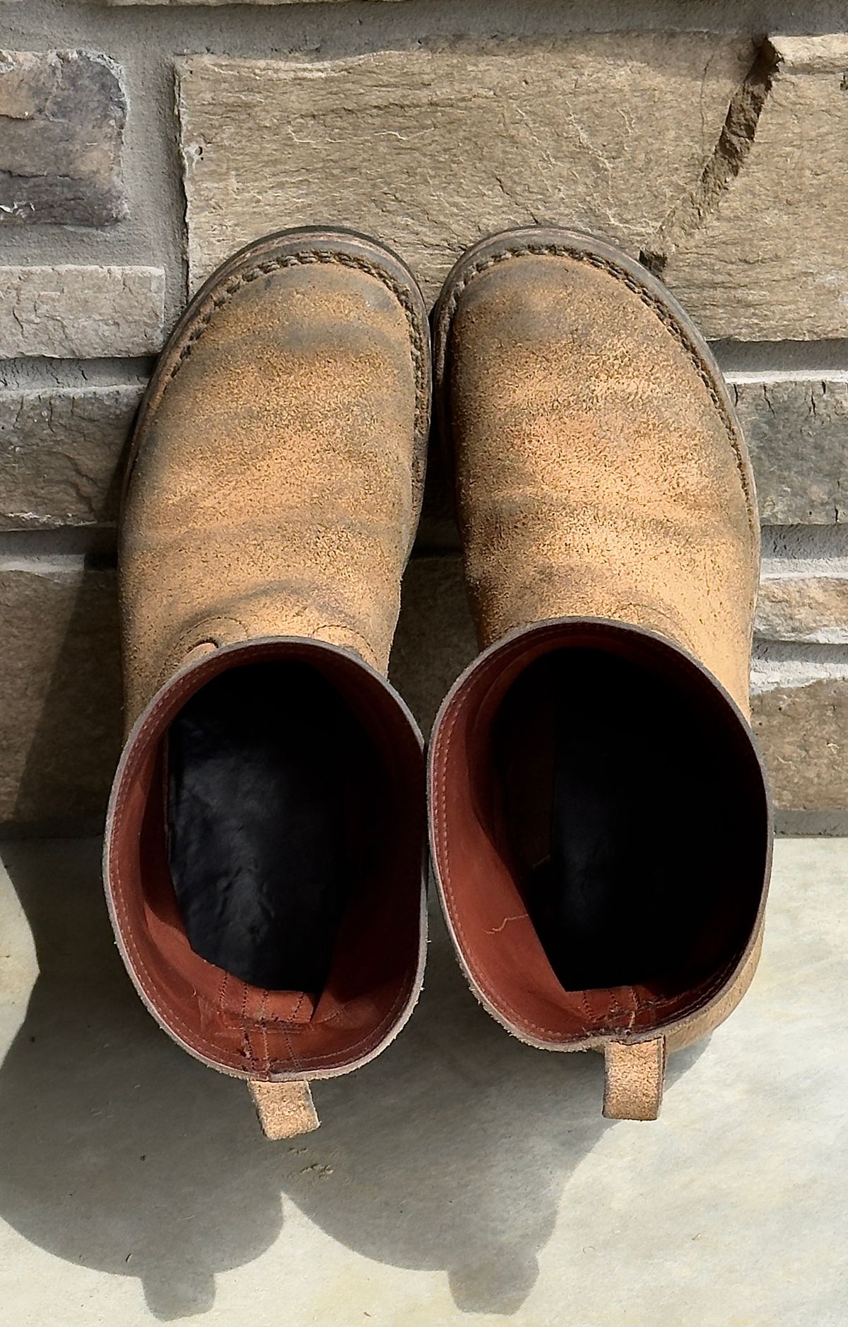 Photo by DocLineman on May 9, 2026 of the Nicks Doc Wellington in Wickett & Craig Natural Waxed Flesh.