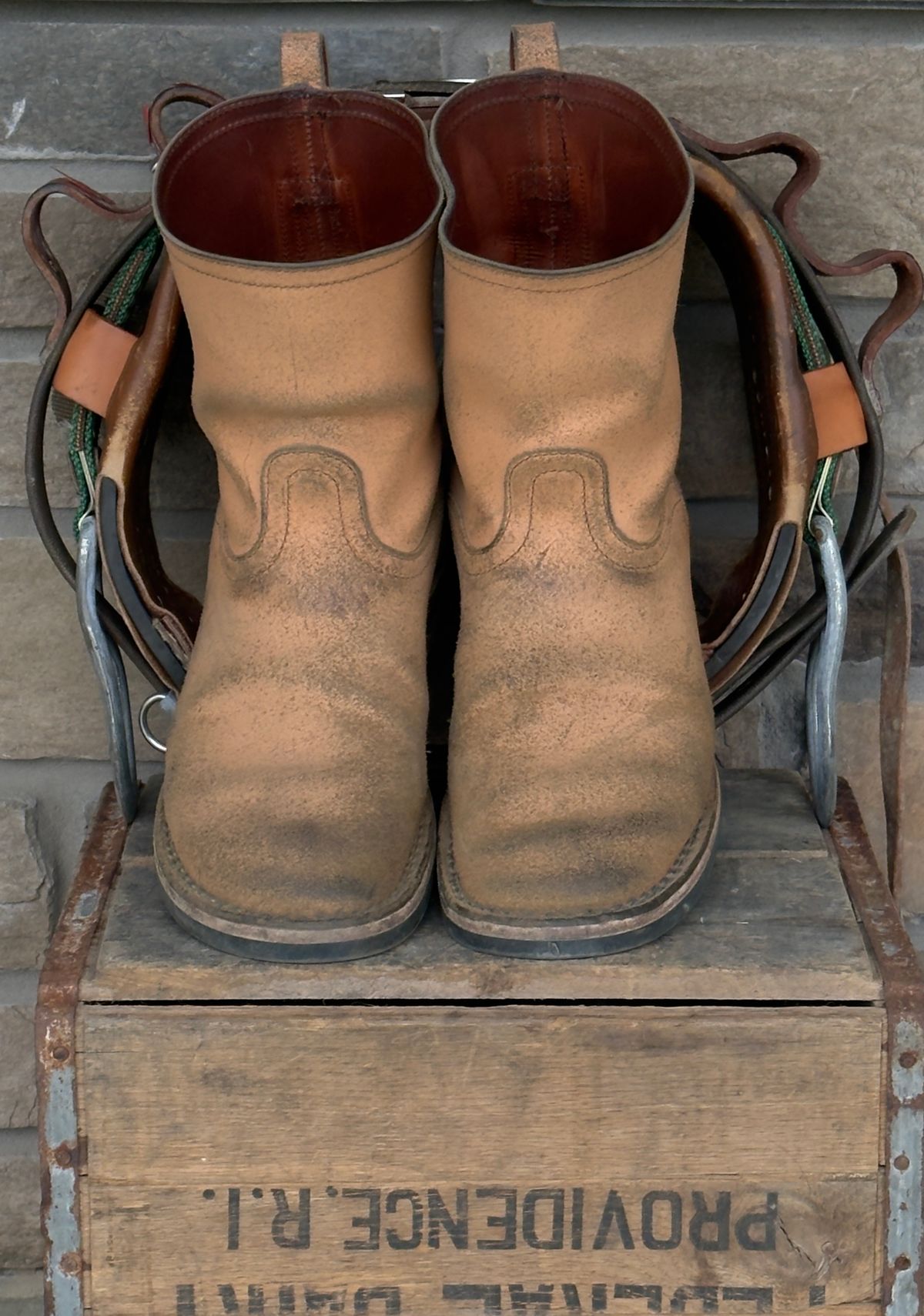 Photo by DocLineman on April 25, 2026 of the Nicks Doc Wellington in Wickett & Craig Natural Waxed Flesh.