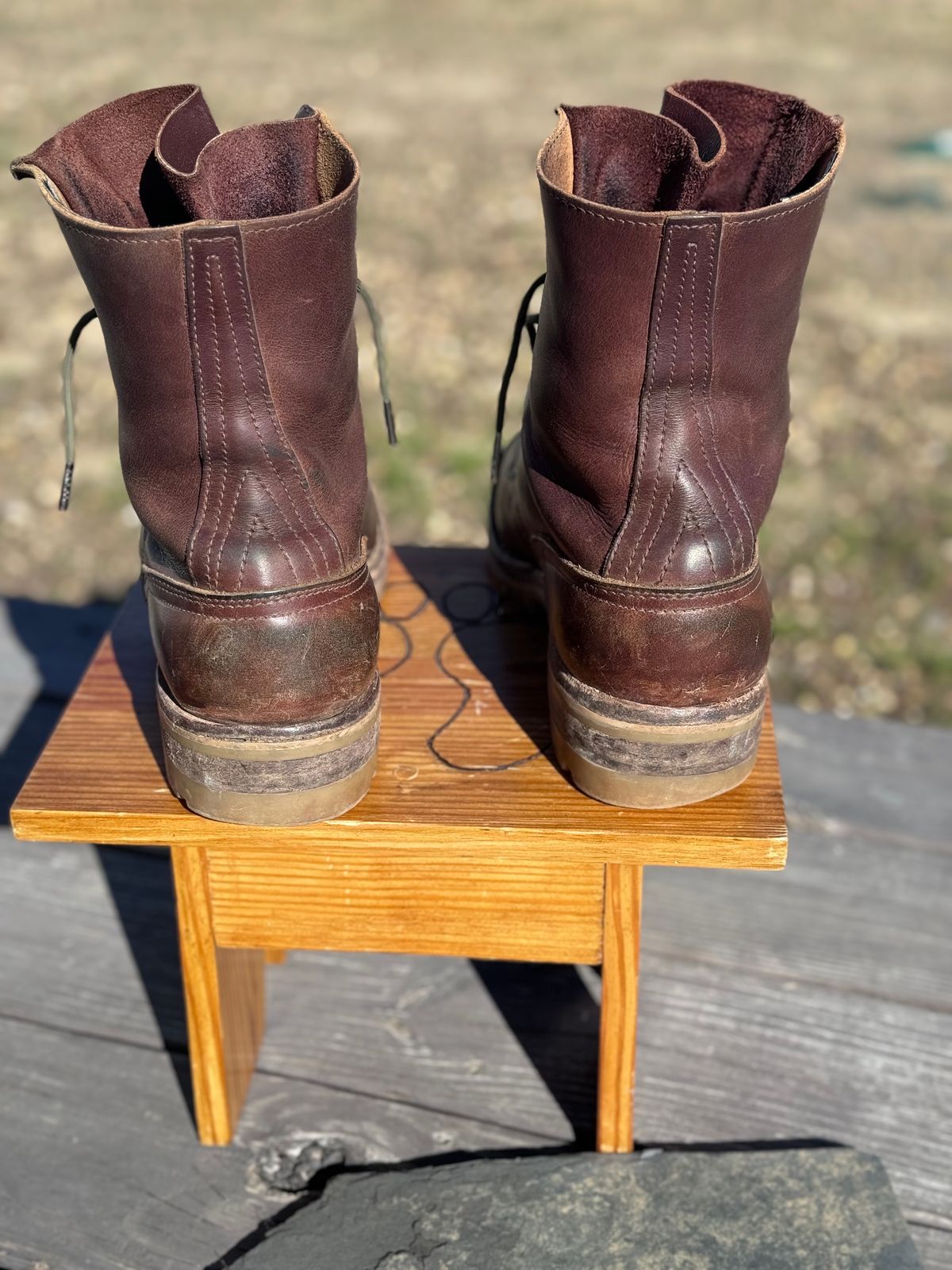 Photo by DocLineman on February 4, 2024 of the Nicks Overlander in Horween Whiskey Predator.