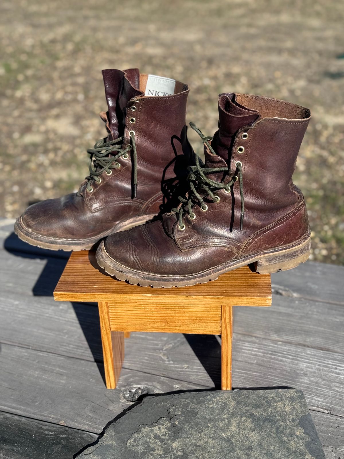 Photo by DocLineman on February 4, 2024 of the Nicks Overlander in Horween Whiskey Predator.