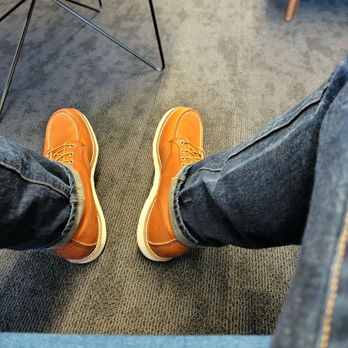 Photo by wwshehan on October 4, 2023 of the Red Wing 6-Inch Classic Moc in S.B. Foot Oro Legacy.