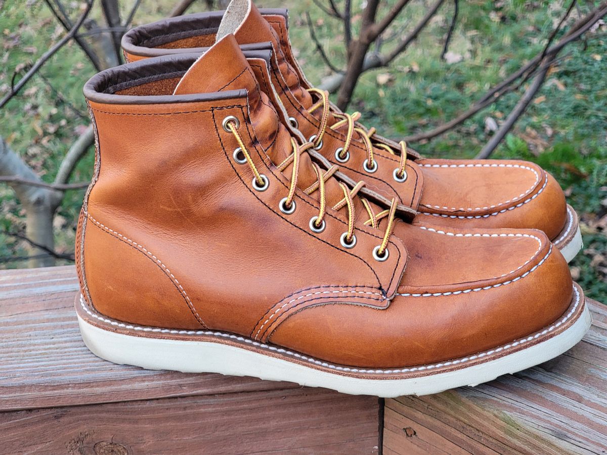 Photo by wwshehan on December 4, 2023 of the Red Wing 6-Inch Classic Moc in S.B. Foot Oro Legacy.