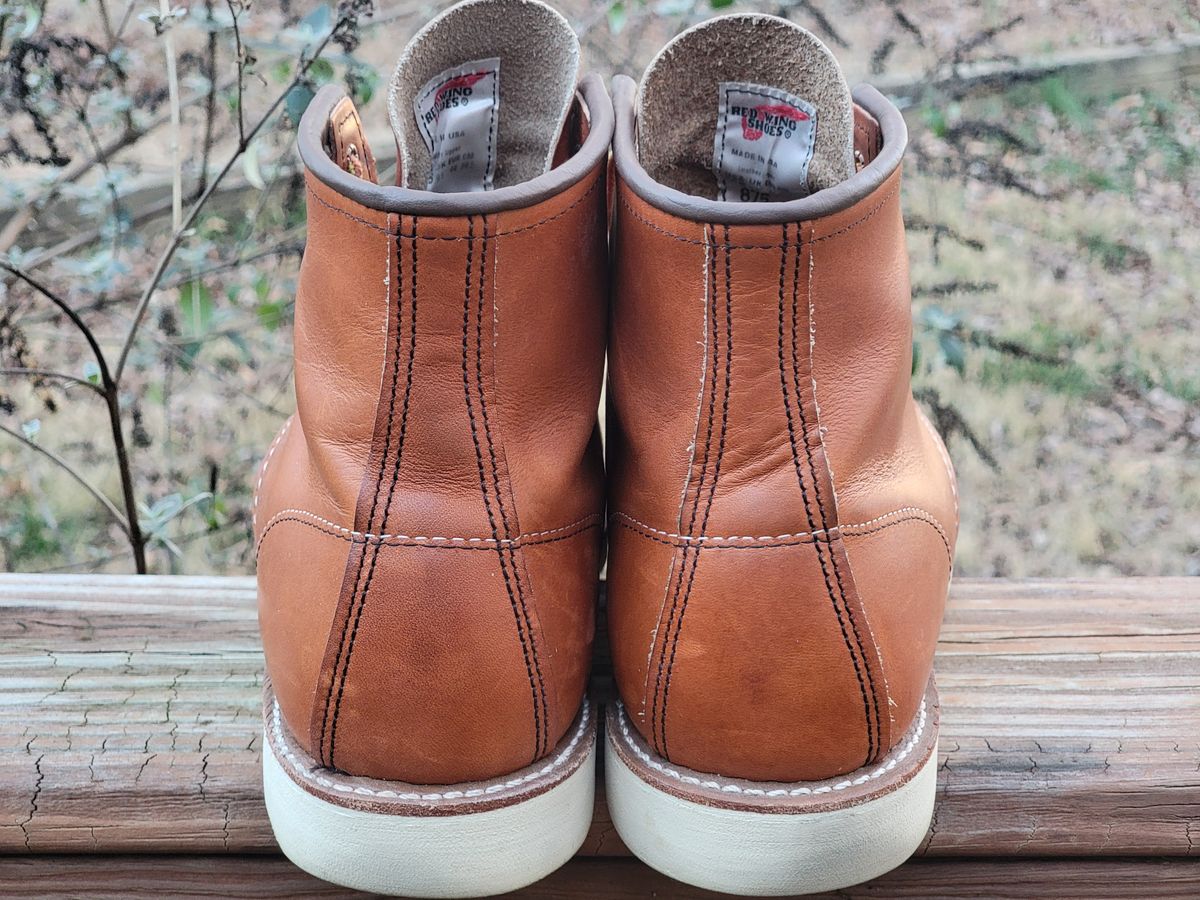 Photo by wwshehan on February 5, 2024 of the Red Wing 6-Inch Classic Moc in S.B. Foot Oro Legacy.