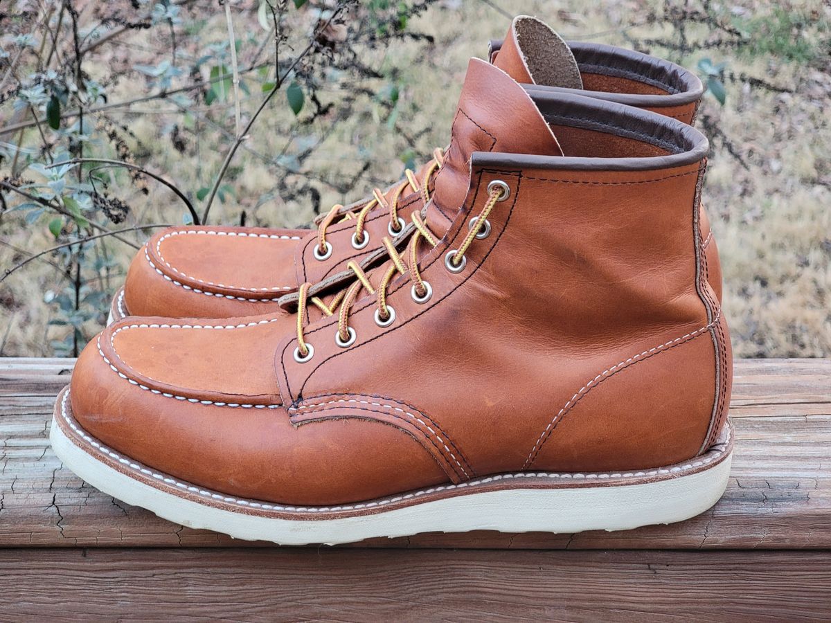 Photo by wwshehan on February 5, 2024 of the Red Wing 6-Inch Classic Moc in S.B. Foot Oro Legacy.