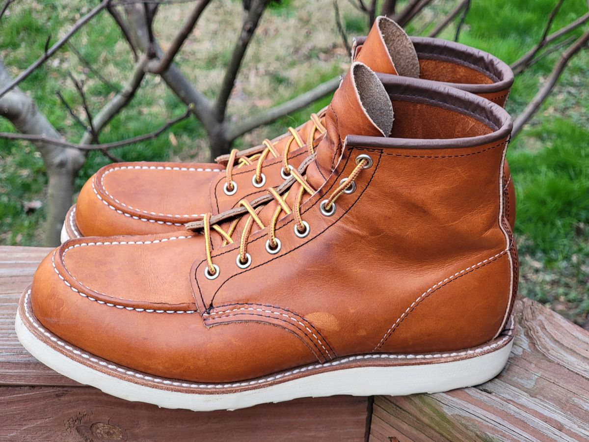 Photo by wwshehan on March 4, 2024 of the Red Wing 6-Inch Classic Moc in S.B. Foot Oro Legacy.