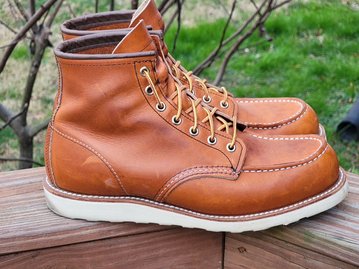 Photo by wwshehan on March 4, 2024 of the Red Wing 6-Inch Classic Moc in S.B. Foot Oro Legacy.