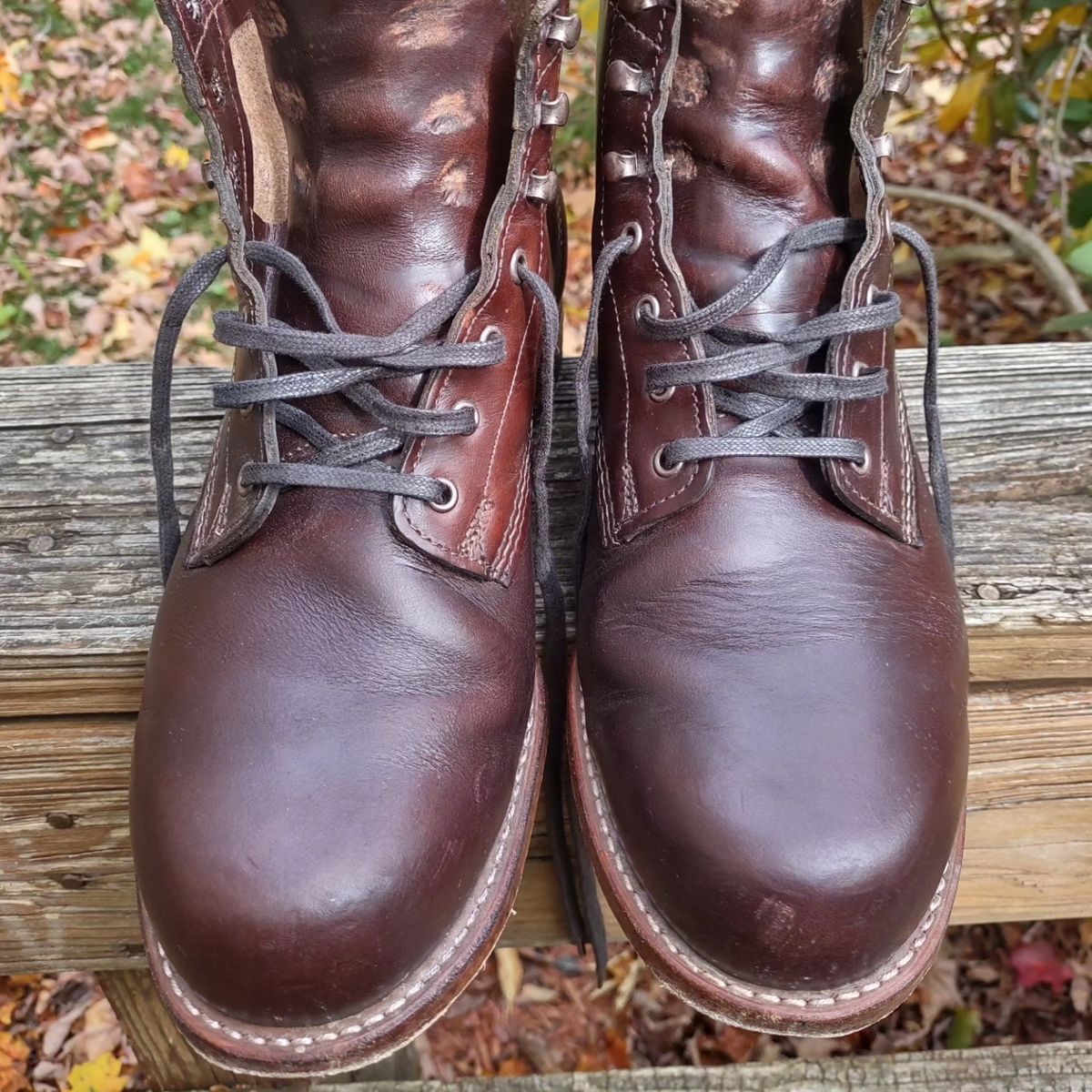 Photo by professorsartorial on October 15, 2023 of the Wolverine 1000 Mile Plain-Toe Boot in Horween Brown Chromexcel.