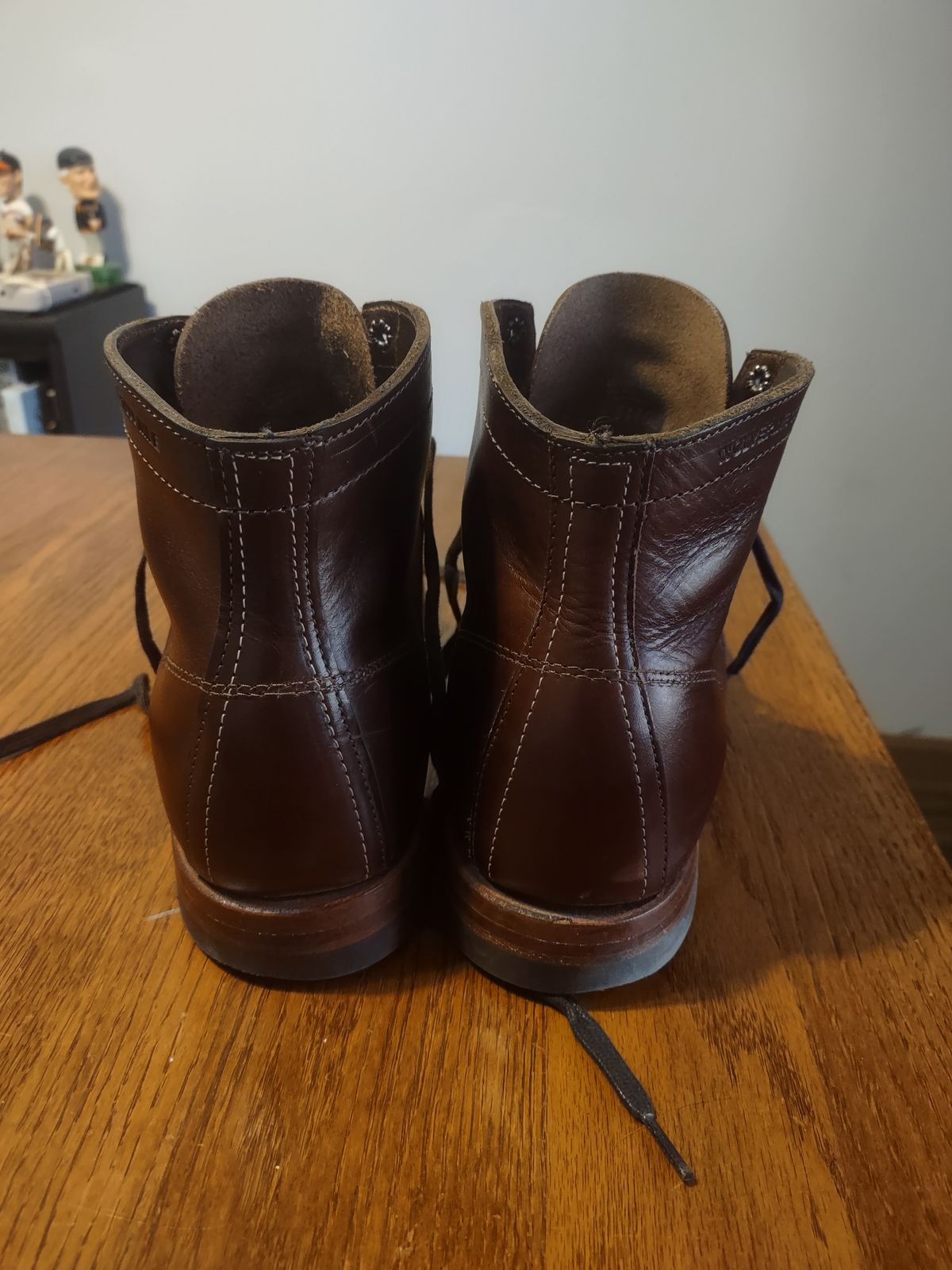 Photo by professorsartorial on November 1, 2023 of the Wolverine 1000 Mile Plain-Toe Boot in Horween Brown Chromexcel.