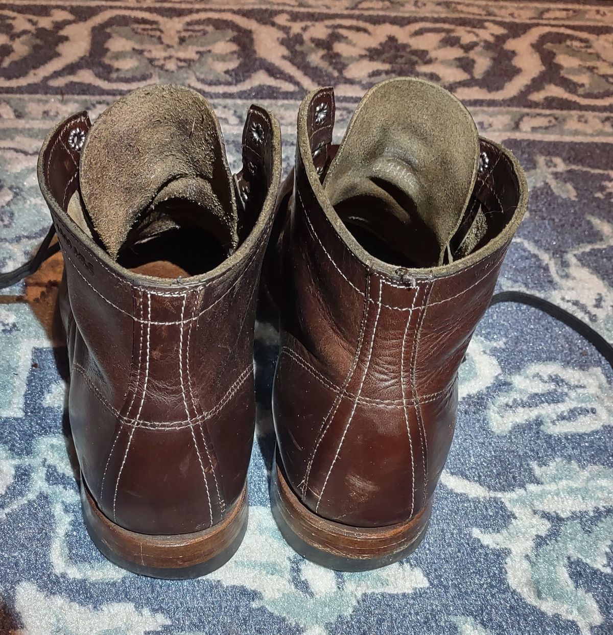 Photo by professorsartorial on March 1, 2024 of the Wolverine 1000 Mile Plain-Toe Boot in Horween Brown Chromexcel.