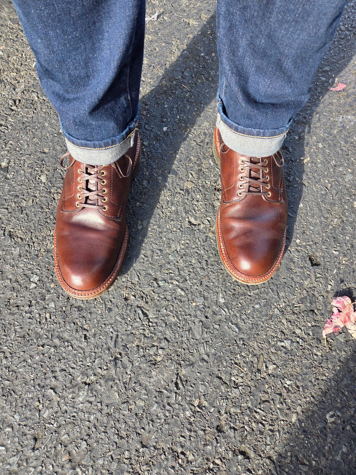 Photo by chorizohowitzer on November 2, 2025 of the Alden Plain Toe Boot in Horween Brown Chromexcel.