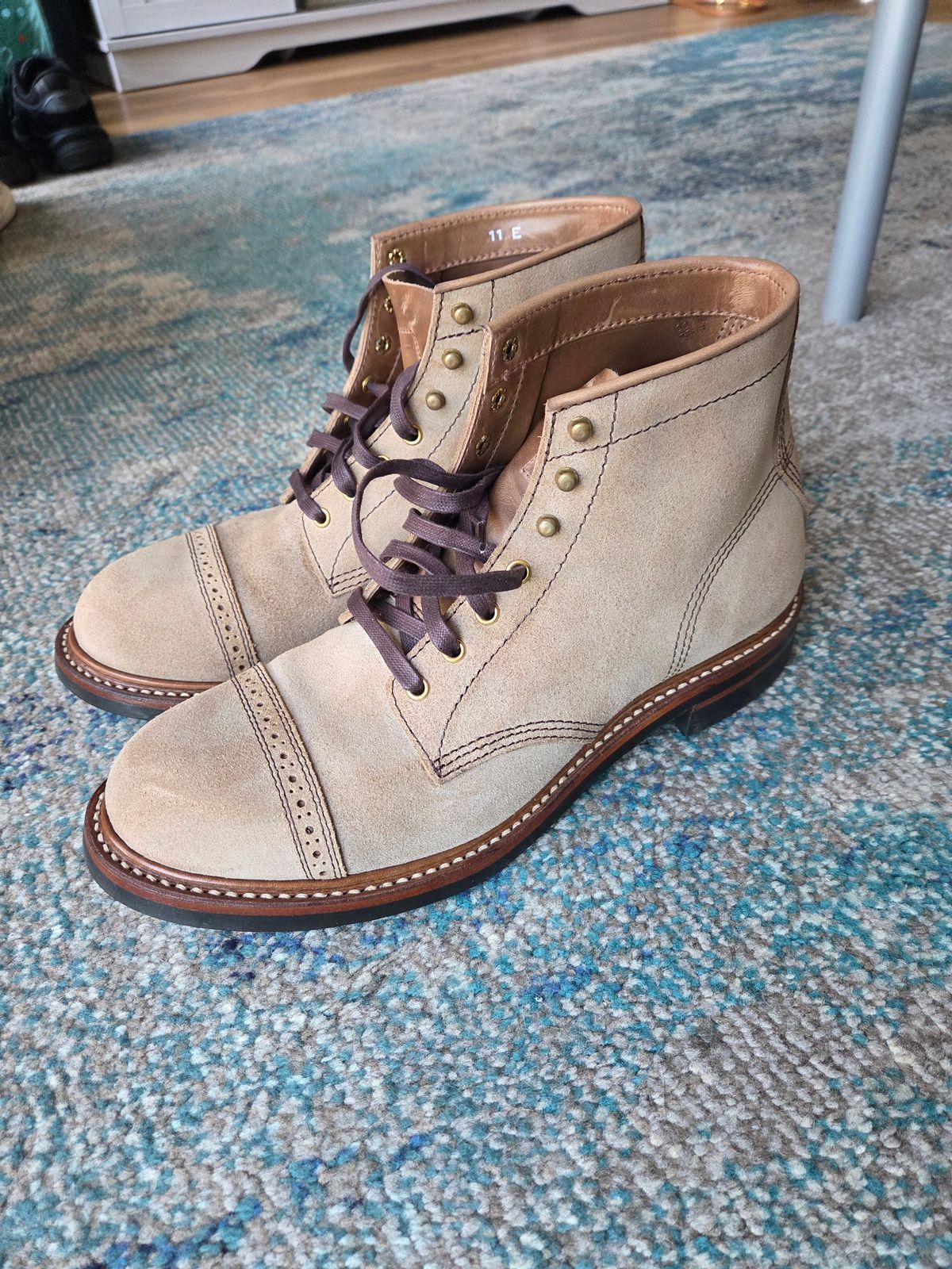 Photo by chorizohowitzer on June 24, 2026 of the John Lofgren Combat Boots in Horween Natural Chromexcel Roughout.