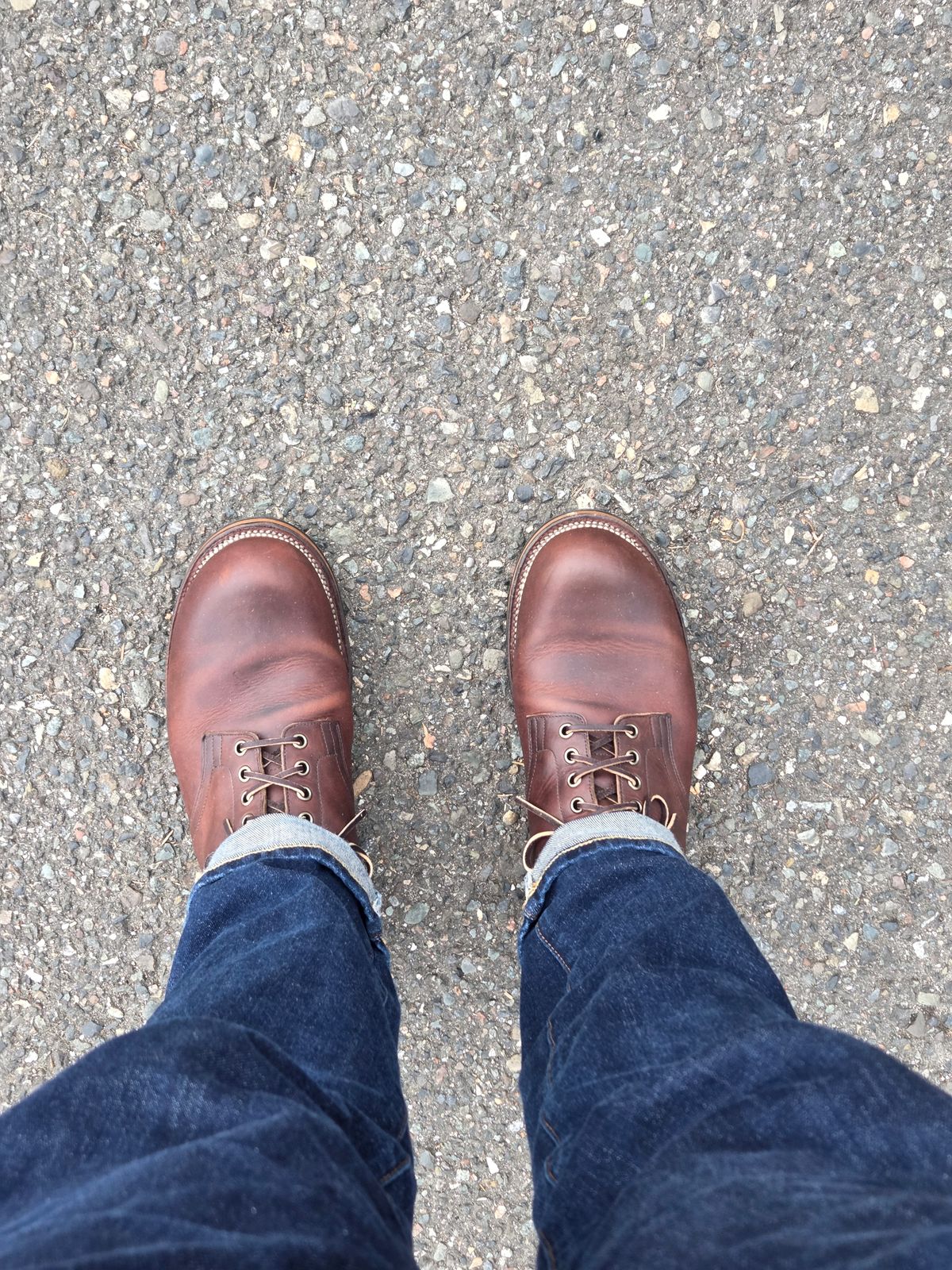 Photo by chorizohowitzer on May 17, 2025 of the Viberg Service Boot in Horween Brown Kudu Chromexcel.