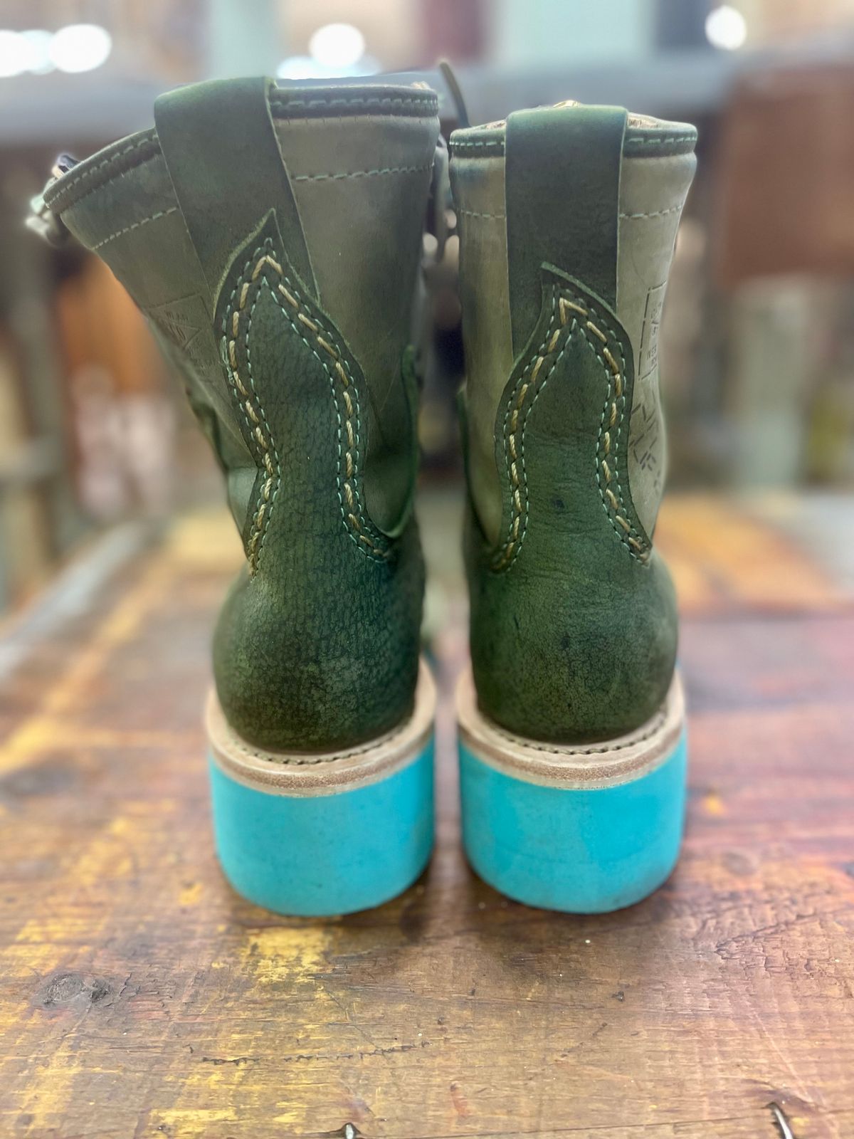 Photo by resting.boot.face on December 5, 2023 of the Wesco Phoenix in Horween Black Shell Cordovan.