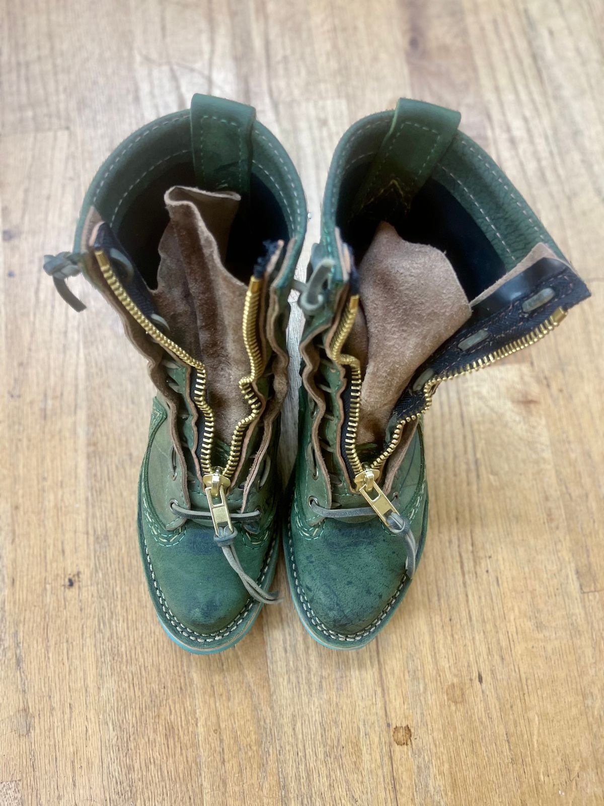 Photo by resting.boot.face on December 5, 2023 of the Wesco Phoenix in Horween Black Shell Cordovan.