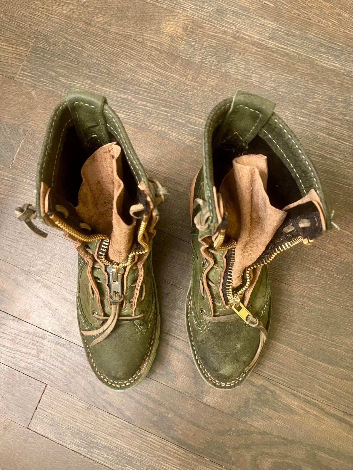 Photo by resting.boot.face on January 5, 2024 of the Wesco Phoenix in Horween Black Shell Cordovan.