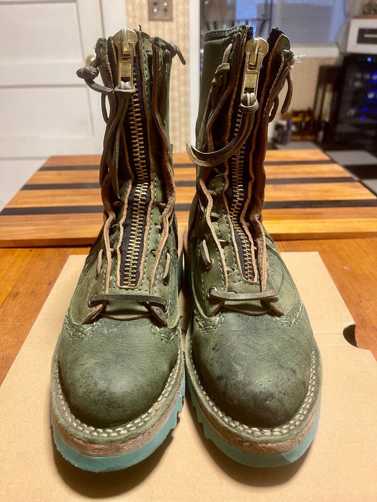 Photo by resting.boot.face on March 6, 2024 of the Wesco Phoenix in Horween Black Shell Cordovan.