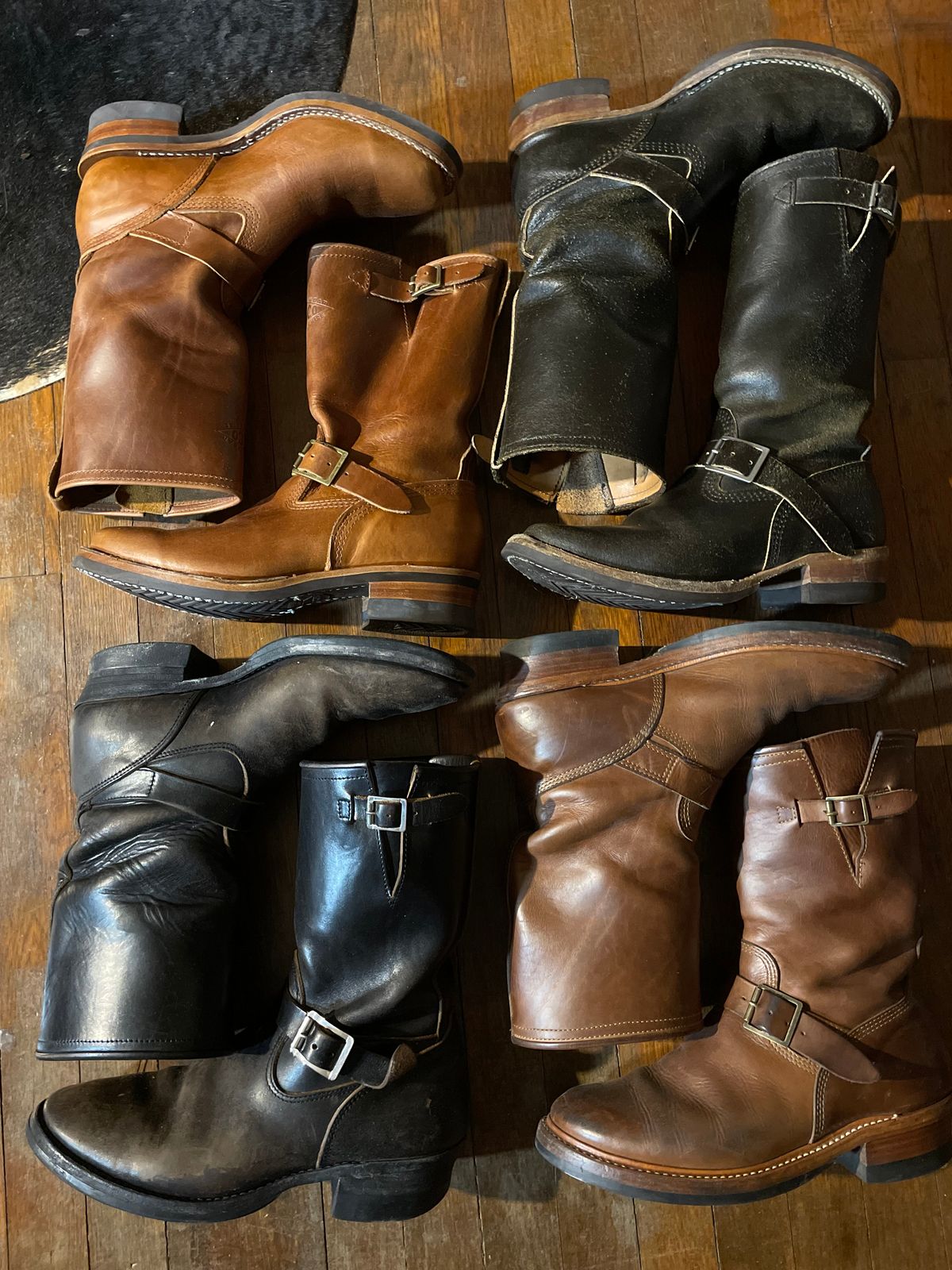 Photo by 9268Klondike on February 15, 2026 of the John Lofgren Wabash Engineer Boots in Horween Natural Chromexcel.