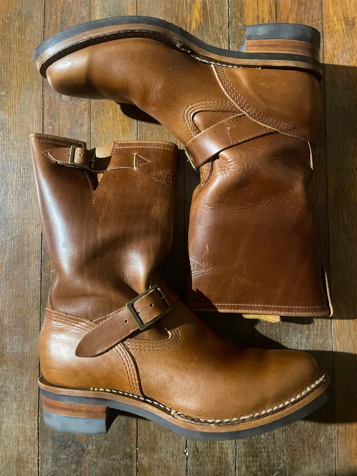 Photo by 9268Klondike on February 14, 2026 of the Wesco Boss Engineer Boot in Seidel British Tan Domain.