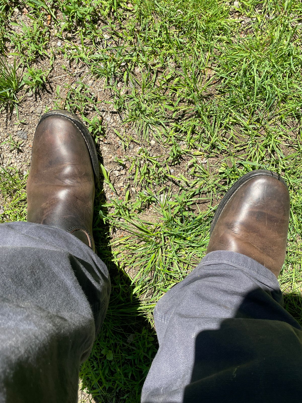 Photo by LMullinsLeather on May 26, 2026 of the Attractions BILTBUCK Engineer Boots in Black Italian Horsebutt.