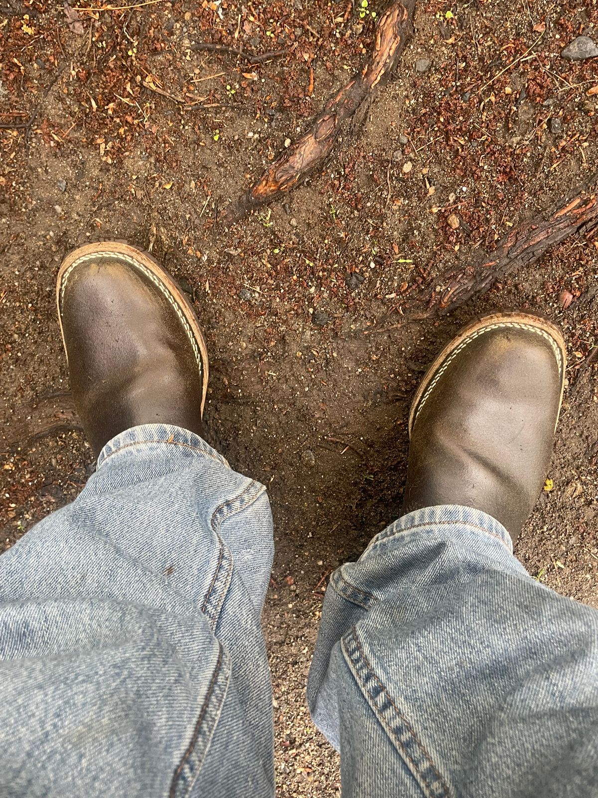 Photo by 9268Klondike on May 14, 2026 of the Wesco Quick Strikers in Horween Olive Waxed Flesh.