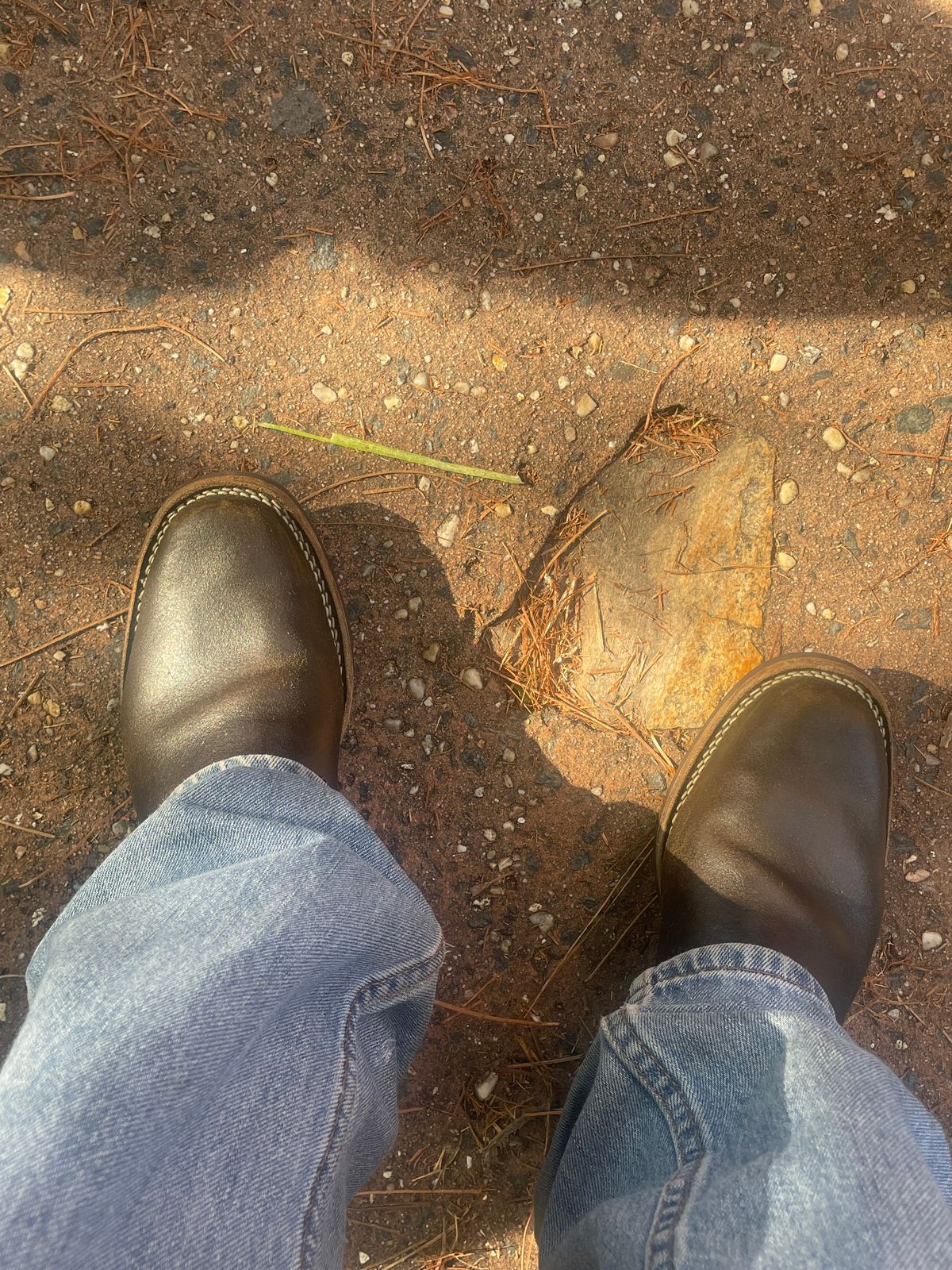 Photo by 9268Klondike on May 18, 2026 of the Wesco Quick Strikers in Horween Olive Waxed Flesh.
