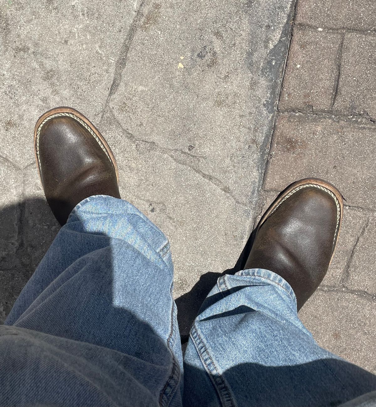 Photo by 9268Klondike on May 20, 2026 of the Wesco Quick Strikers in Horween Olive Waxed Flesh.