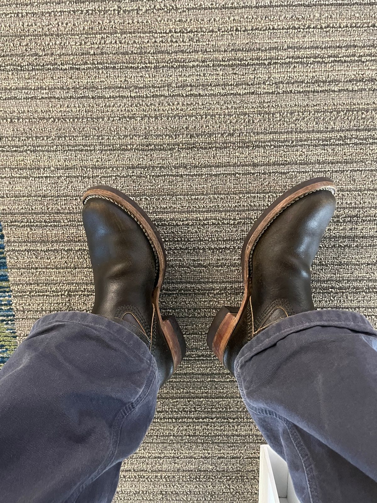 Photo by 9268Klondike on May 21, 2026 of the Wesco Quick Strikers in Horween Olive Waxed Flesh.