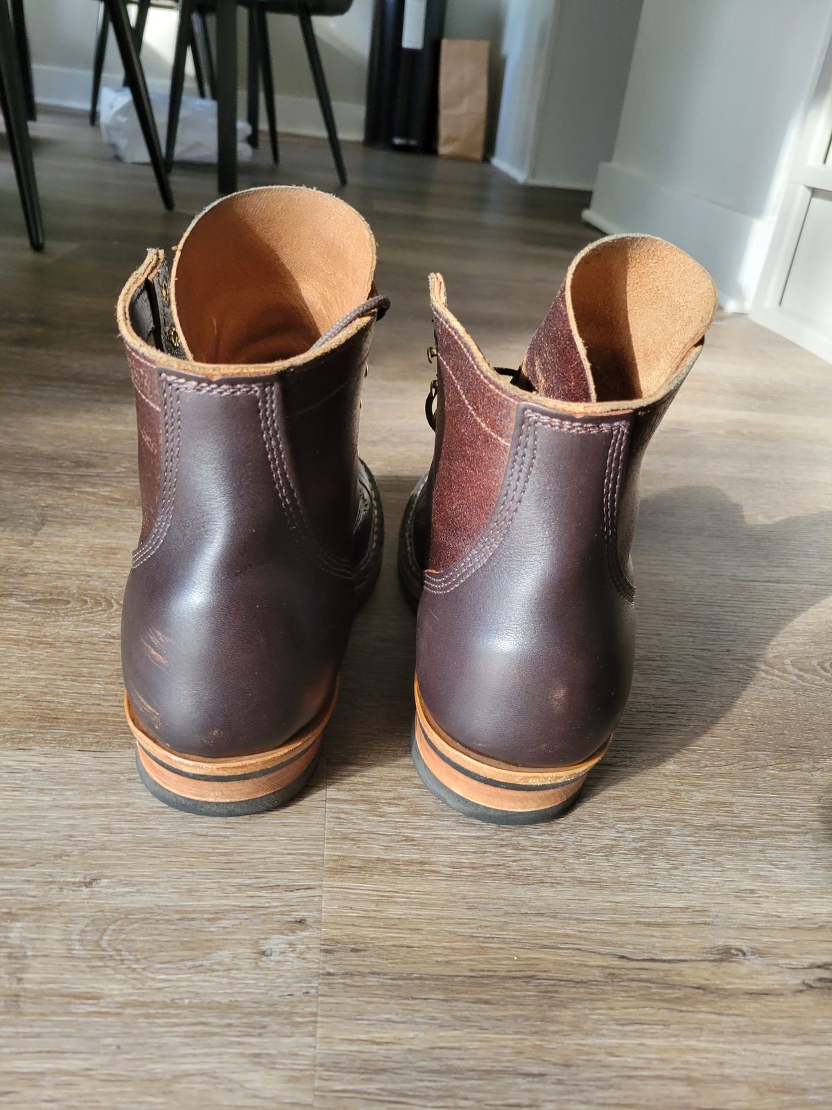 Photo by CrizzleLovesNaps on November 1, 2023 of the White's MP-M1TC in Seidel Brown Dress & Horween Dark Brown Waxed Flesh.