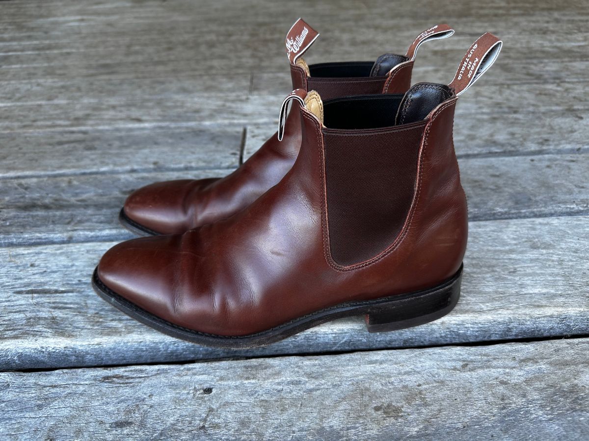 Photo by downunderthunder on March 5, 2023 of the R.M. Williams Signature Craftsman Boot in Dark Tan Veal Calf.