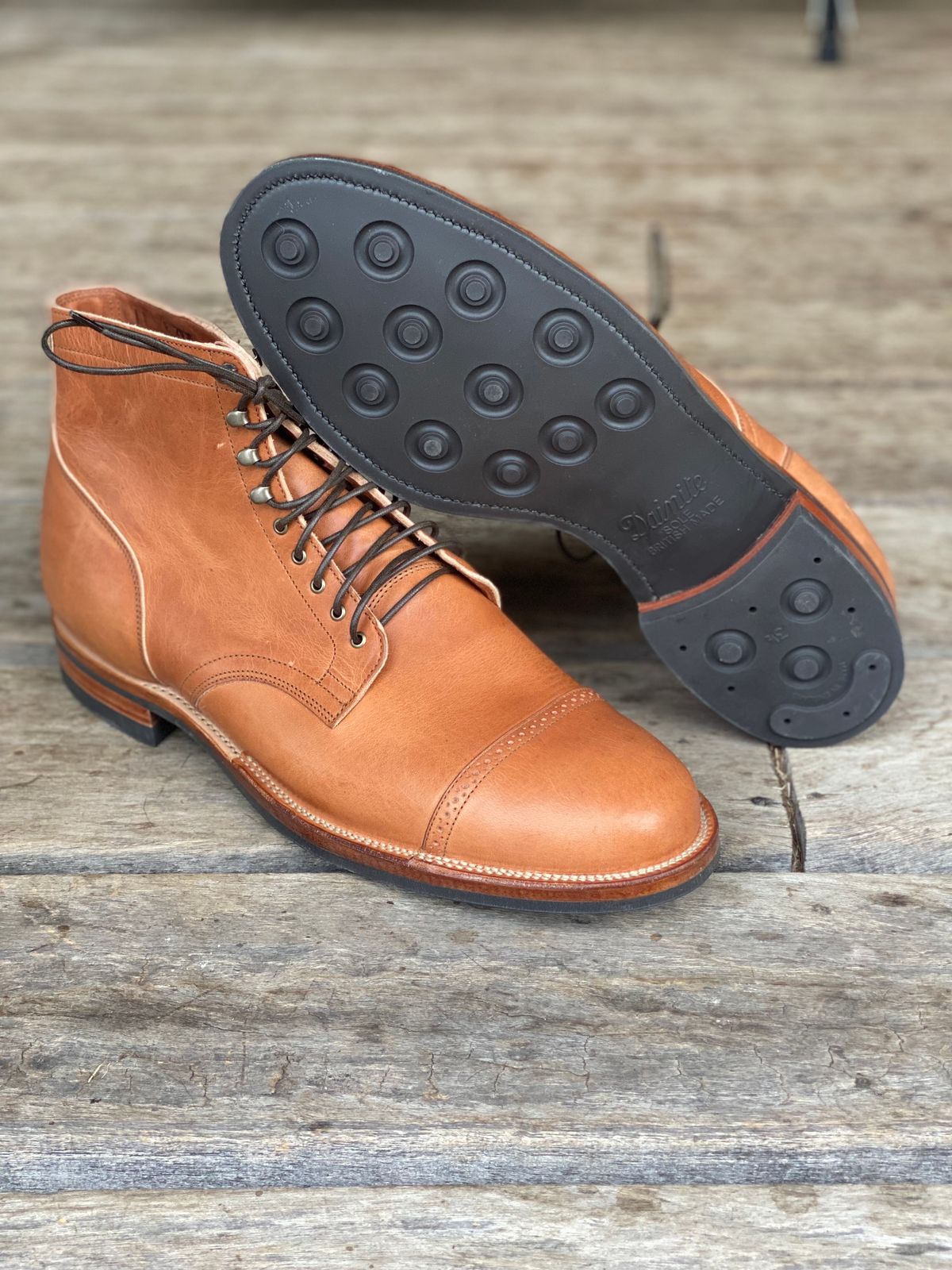 Photo by downunderthunder on October 1, 2022 of the Viberg Service Boot in Horween Natural Dublin.