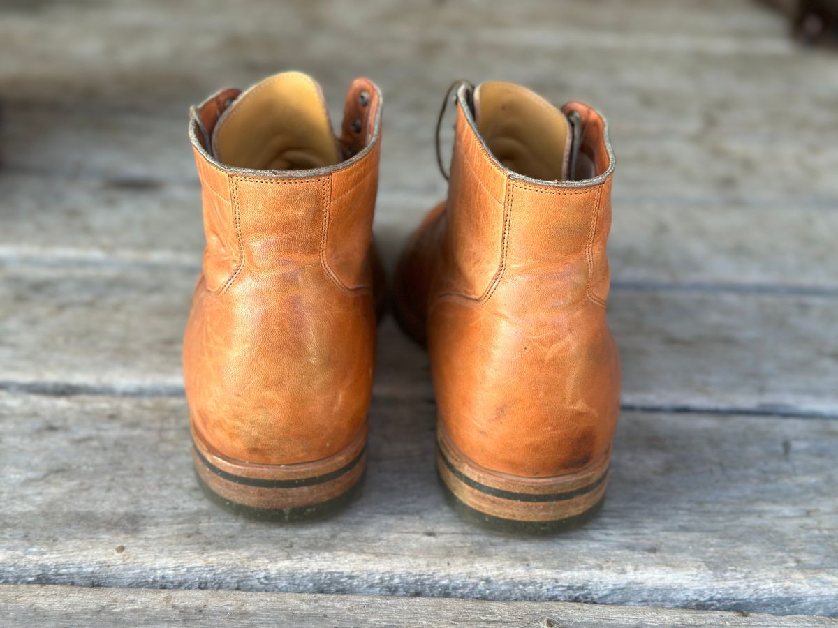 Photo by downunderthunder on November 5, 2022 of the Viberg Service Boot in Horween Natural Dublin.