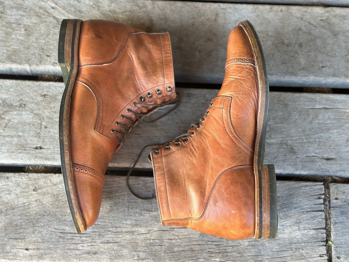 Photo by downunderthunder on November 5, 2022 of the Viberg Service Boot in Horween Natural Dublin.