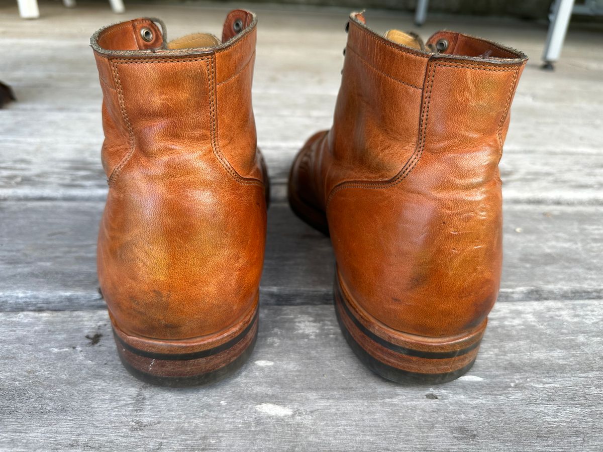 Photo by downunderthunder on February 5, 2023 of the Viberg Service Boot in Horween Natural Dublin.