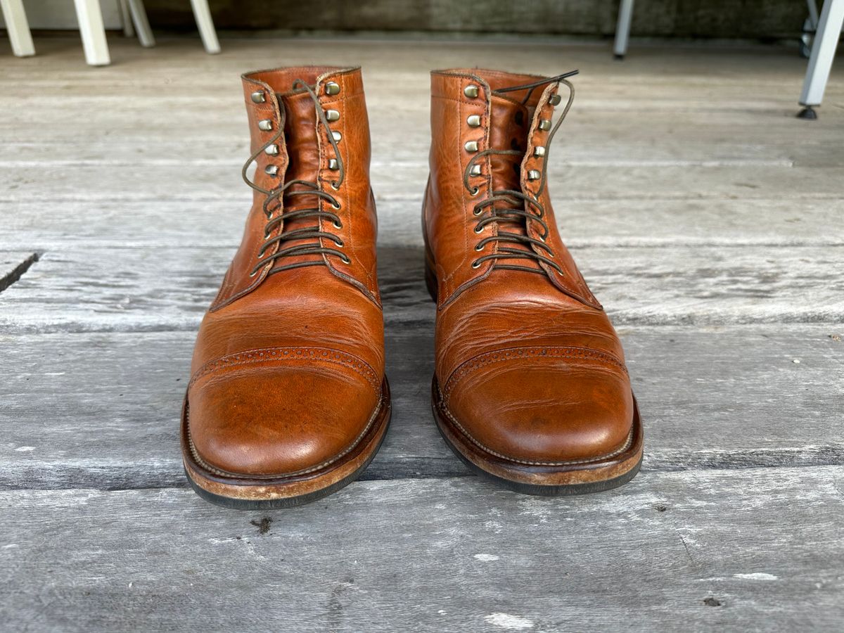 Photo by downunderthunder on February 5, 2023 of the Viberg Service Boot in Horween Natural Dublin.