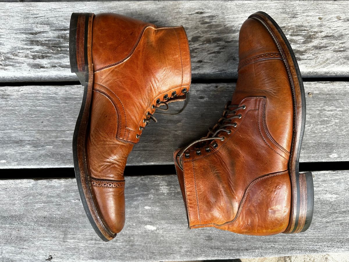 Photo by downunderthunder on February 5, 2023 of the Viberg Service Boot in Horween Natural Dublin.