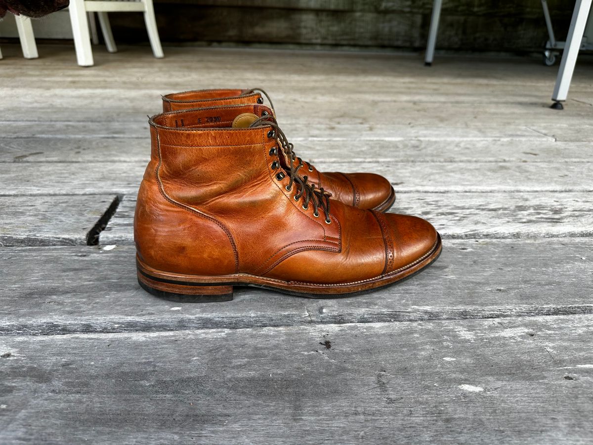 Photo by downunderthunder on February 5, 2023 of the Viberg Service Boot in Horween Natural Dublin.