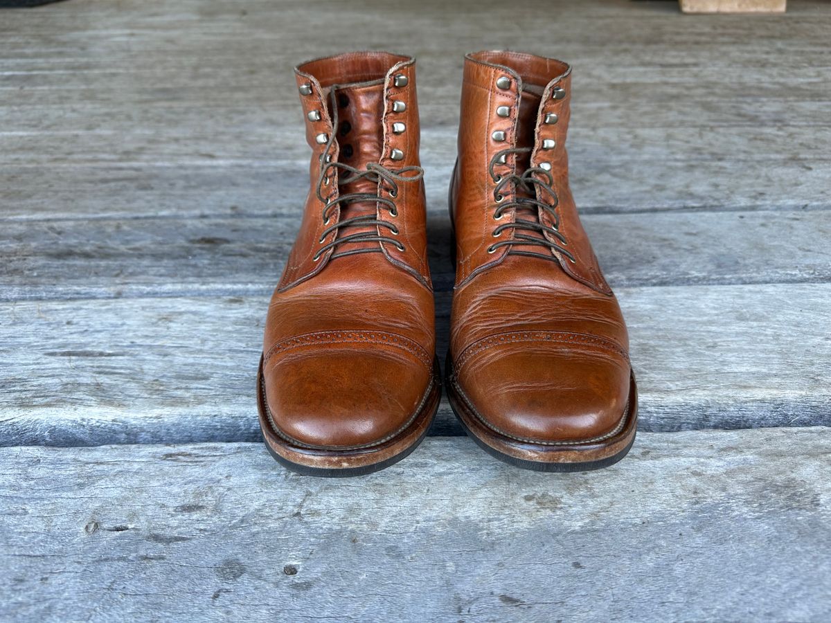 Photo by downunderthunder on March 5, 2023 of the Viberg Service Boot in Horween Natural Dublin.