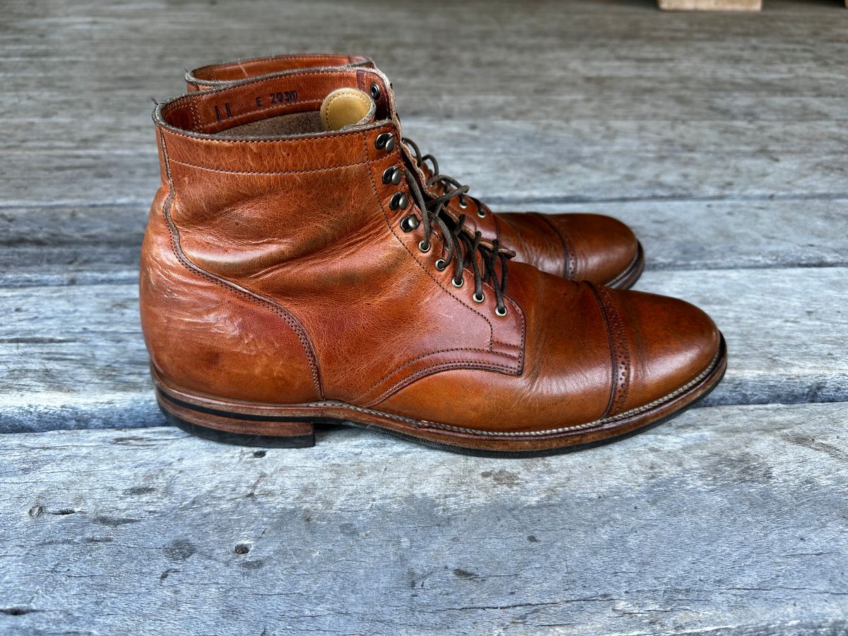 Photo by downunderthunder on March 5, 2023 of the Viberg Service Boot in Horween Natural Dublin.