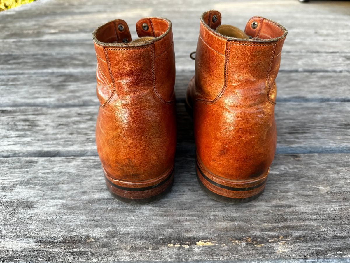 Photo by downunderthunder on April 5, 2023 of the Viberg Service Boot in Horween Natural Dublin.