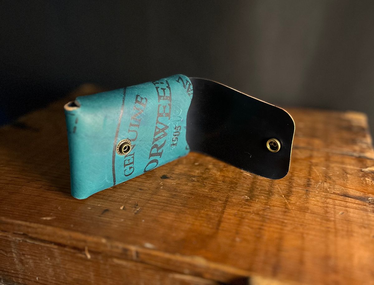 Photo by raw_indighoul on September 13, 2025 of the Neilson Leather Co Stitchless Wallet in Horween Navy Shell Cordovan.