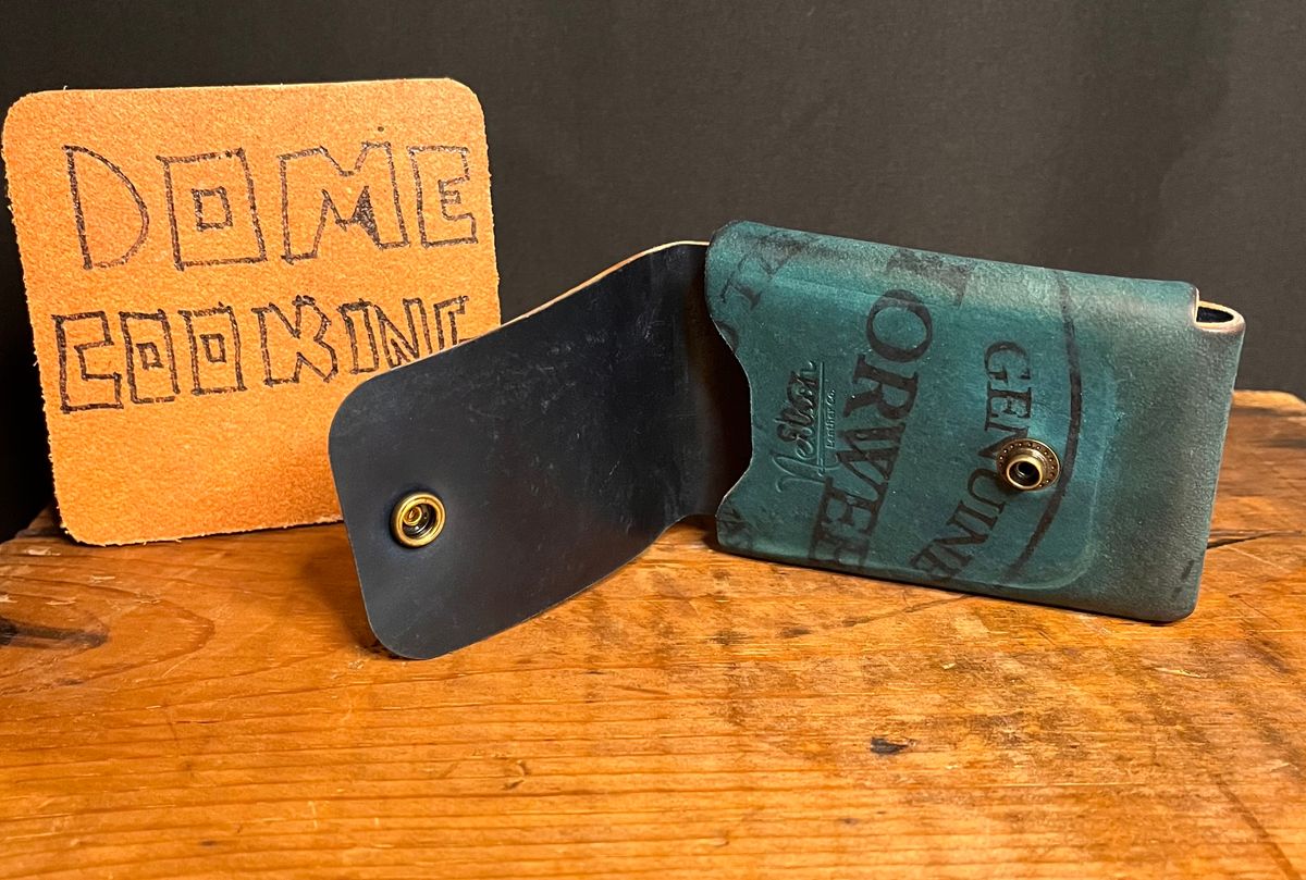 Photo by raw_indighoul on November 6, 2025 of the Neilson Leather Co Stitchless Wallet in Horween Navy Shell Cordovan.