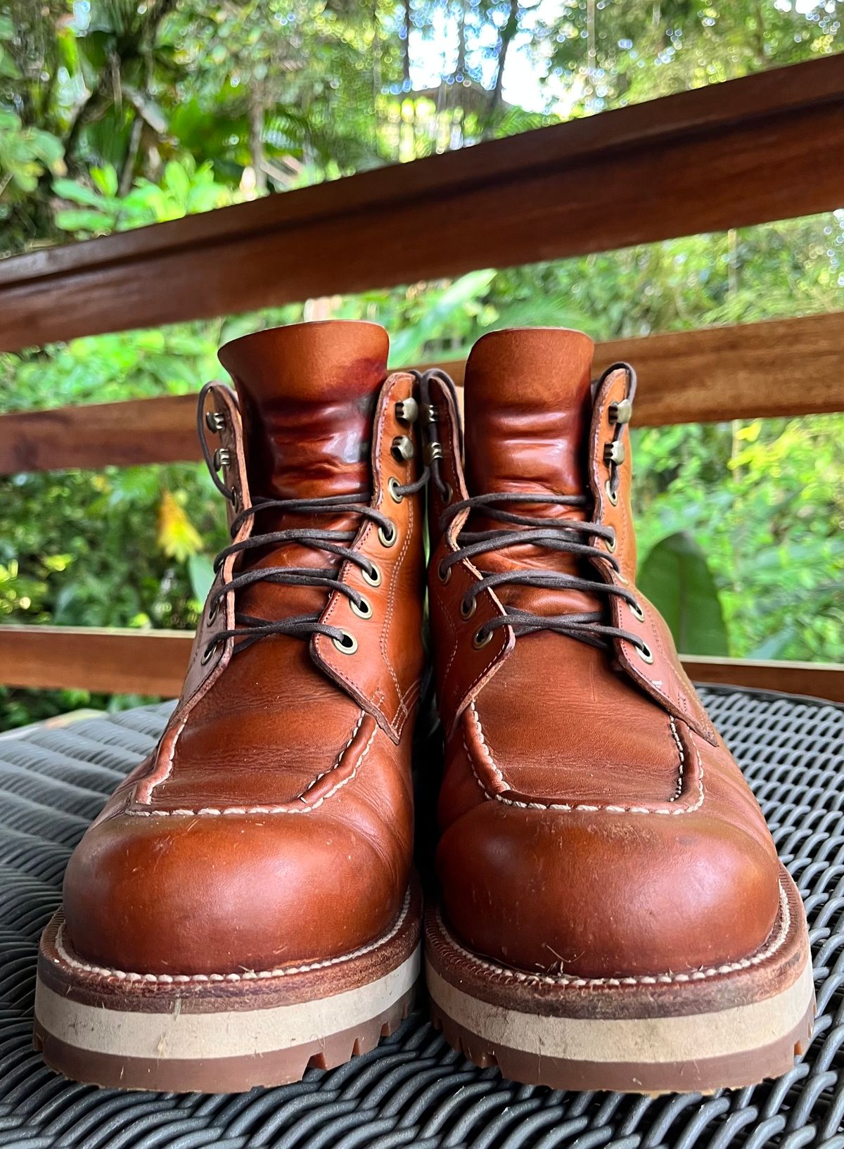 Photo by raw_indighoul on December 2, 2023 of the Grant Stone Brass Boot in Badalassi Carlo Saddle Tan Minerva.