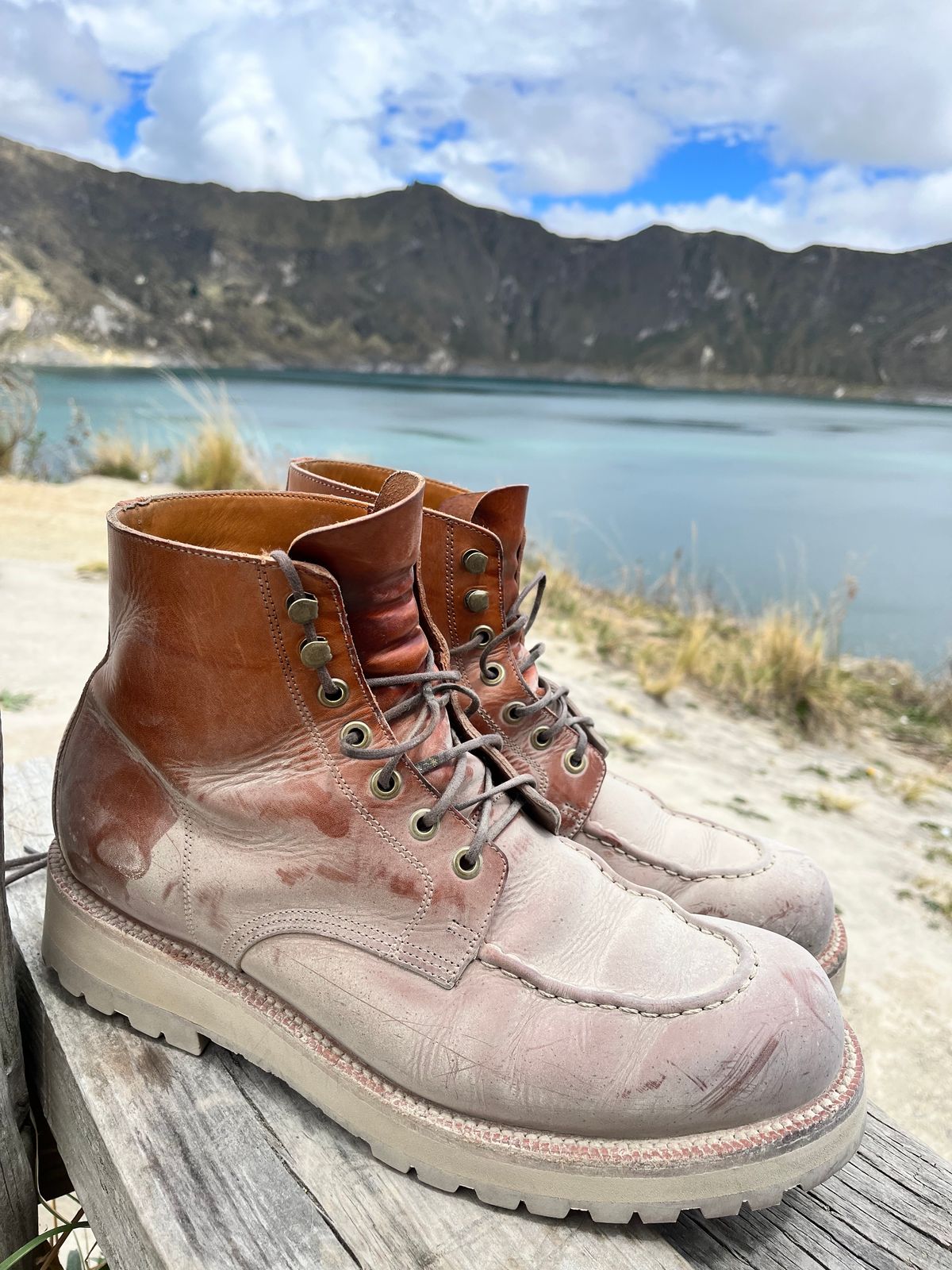 Photo by raw_indighoul on January 4, 2024 of the Grant Stone Brass Boot in Badalassi Carlo Saddle Tan Minerva.