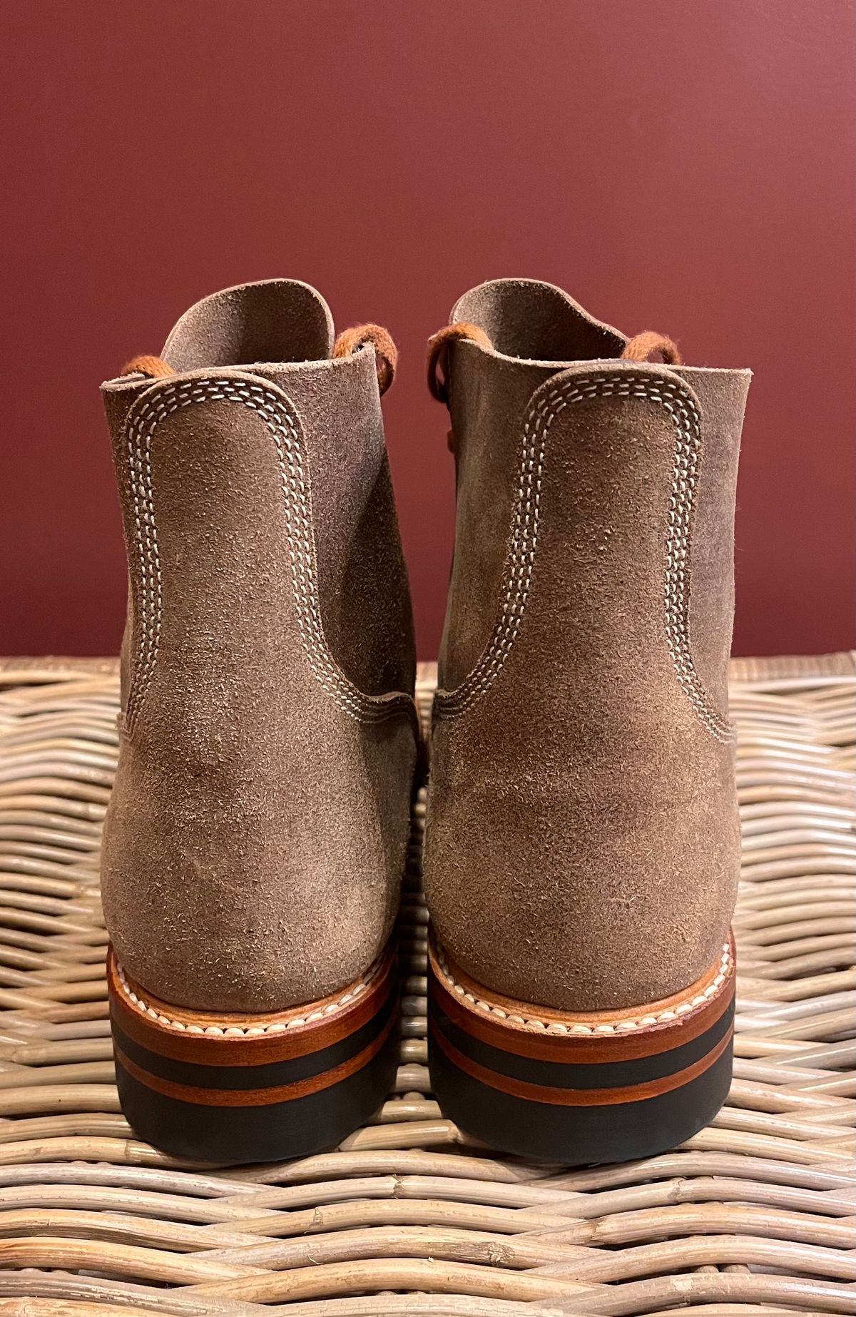 Photo by raw_indighoul on November 4, 2024 of the John Lofgren M-43 Service Shoes in Horween Natural Chromexcel Roughout.