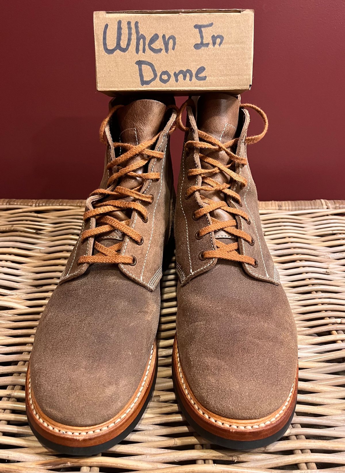 Photo by raw_indighoul on November 4, 2024 of the John Lofgren M-43 Service Shoes in Horween Natural Chromexcel Roughout.