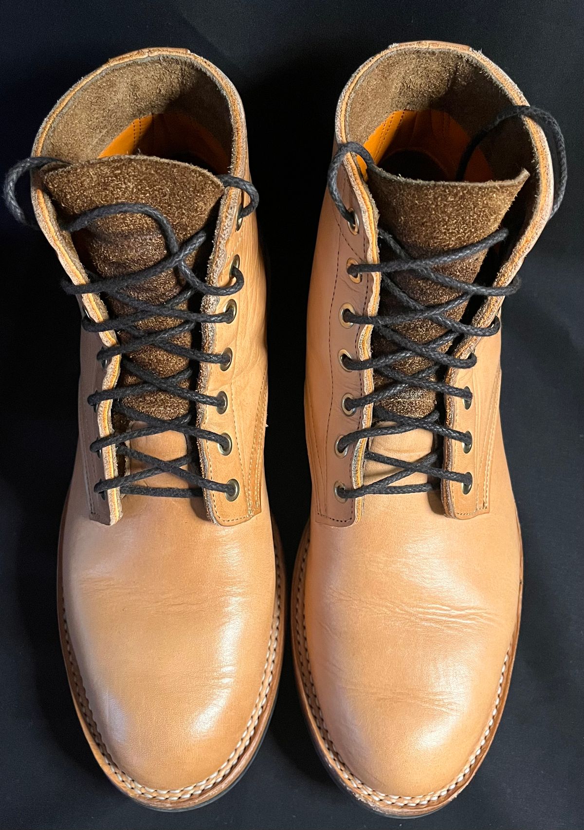 Photo by raw_indighoul on December 5, 2025 of the Bordon Wanes in Wickett & Craig Natural Veg Tan.