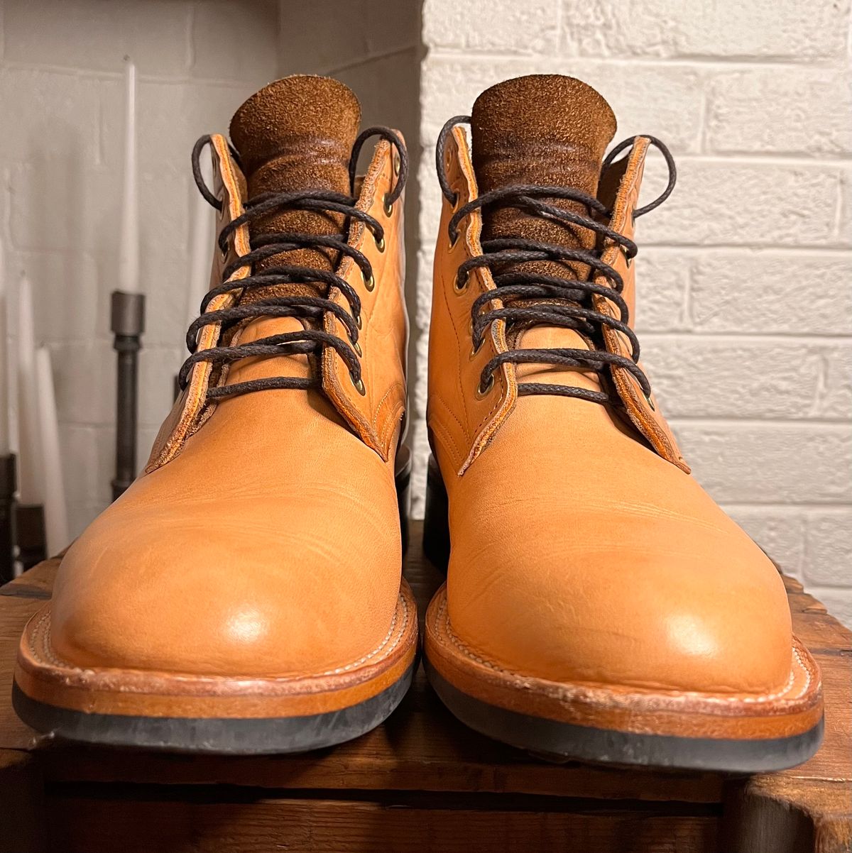 Photo by raw_indighoul on January 6, 2026 of the Bordon Wanes in Wickett & Craig Natural Veg Tan.