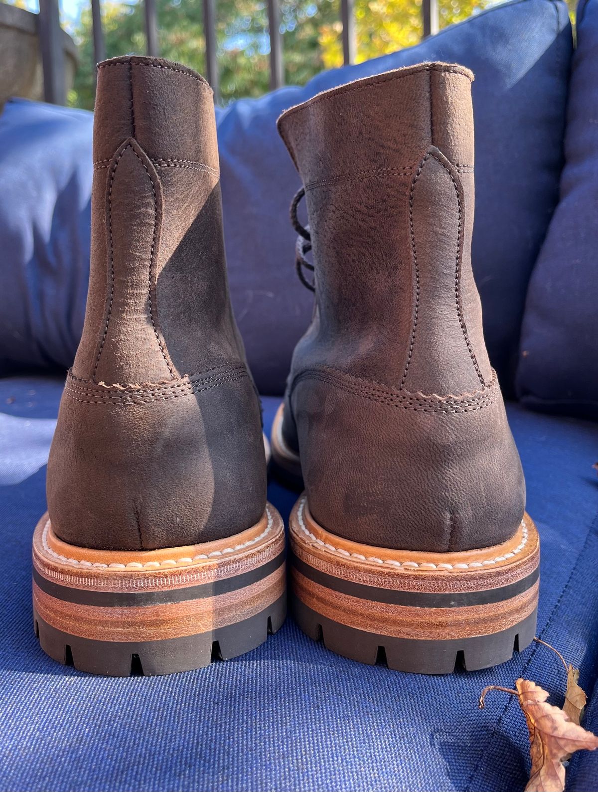 Photo by raw_indighoul on October 2, 2023 of the Tricker's x Division Road Dean Boot in C.F. Stead Bronze Unicorn Elk.