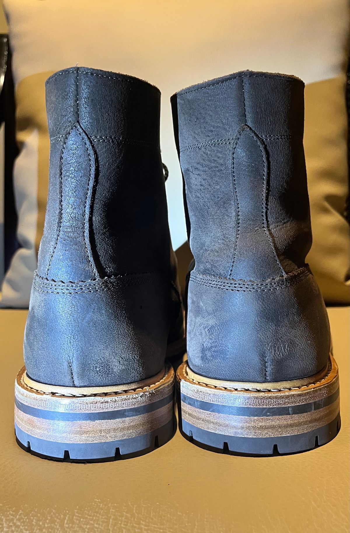 Photo by raw_indighoul on December 6, 2023 of the Tricker's x Division Road Dean Boot in C.F. Stead Bronze Unicorn Elk.