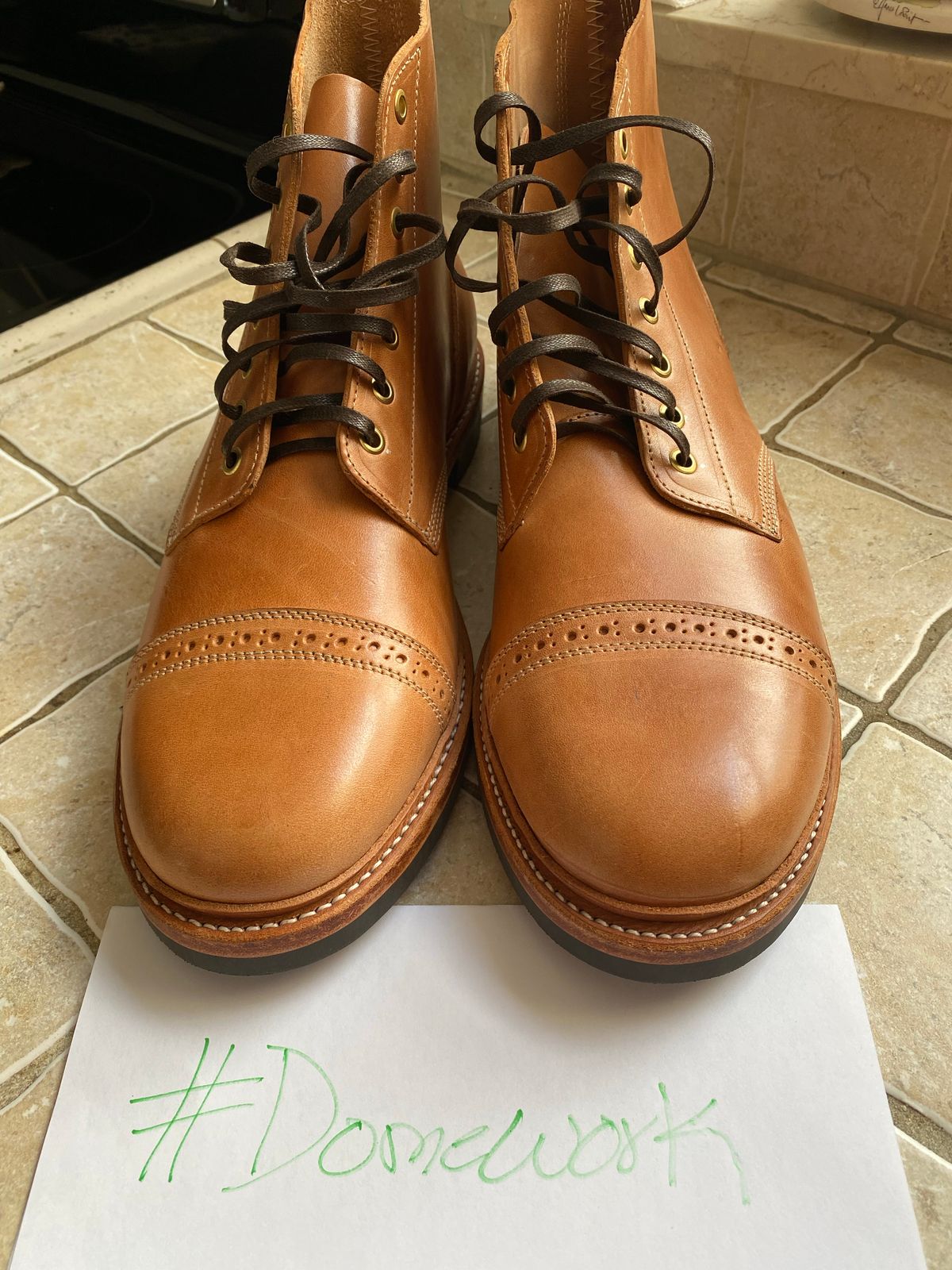 Photo by raw_indighoul on October 2, 2022 of the Oak Street Bootmakers Field Boot in Maryam Natural Horsebutt.